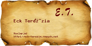 Eck Terézia névjegykártya